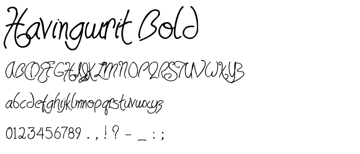 HavingWrit Bold font